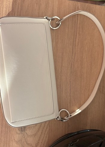 Beyaz Minimalist Deri Kadın Çanta - Görsel 2