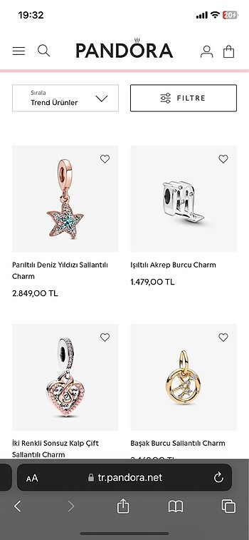  Beden Pandora Akrep Burcu Charm