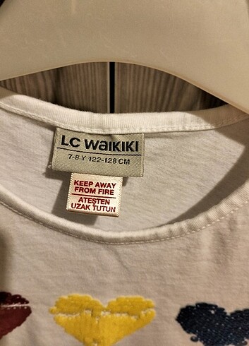 8 Yaş Beden beyaz Renk Kız Çocuk T-Shirt