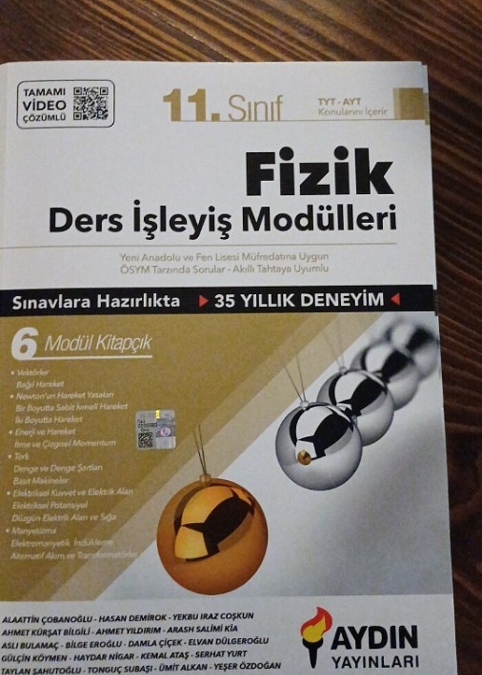 Aydın Yayınları Fizik Ders işleyiş modülleri 11. Sınıf  - Görsel 2