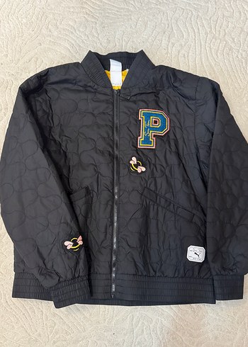 Siyah Baskılı Rahat Kesim Kadın Mont - Görsel 8