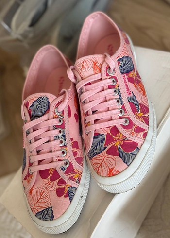 Pembe Desenli Kadın  Spor Ayakkabı - Görsel 3