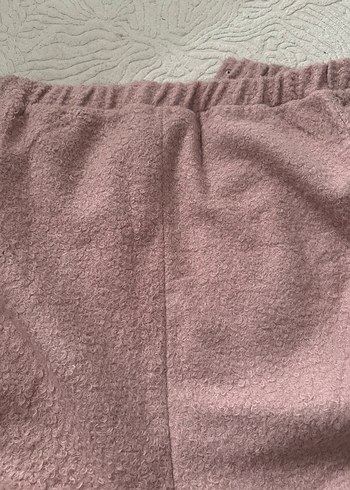 Pembe Peluş Kadın Midi Mont - Görsel 9