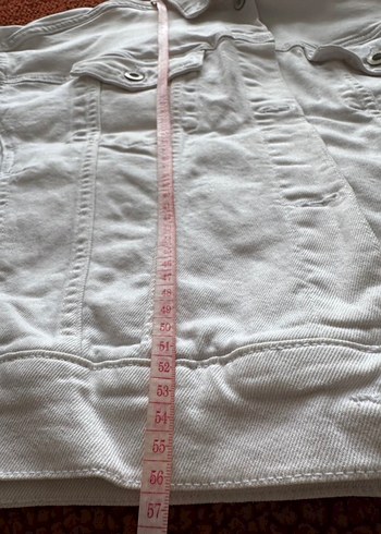 Nakışlı Beyaz Kadın Denim Ceket - Görsel 6