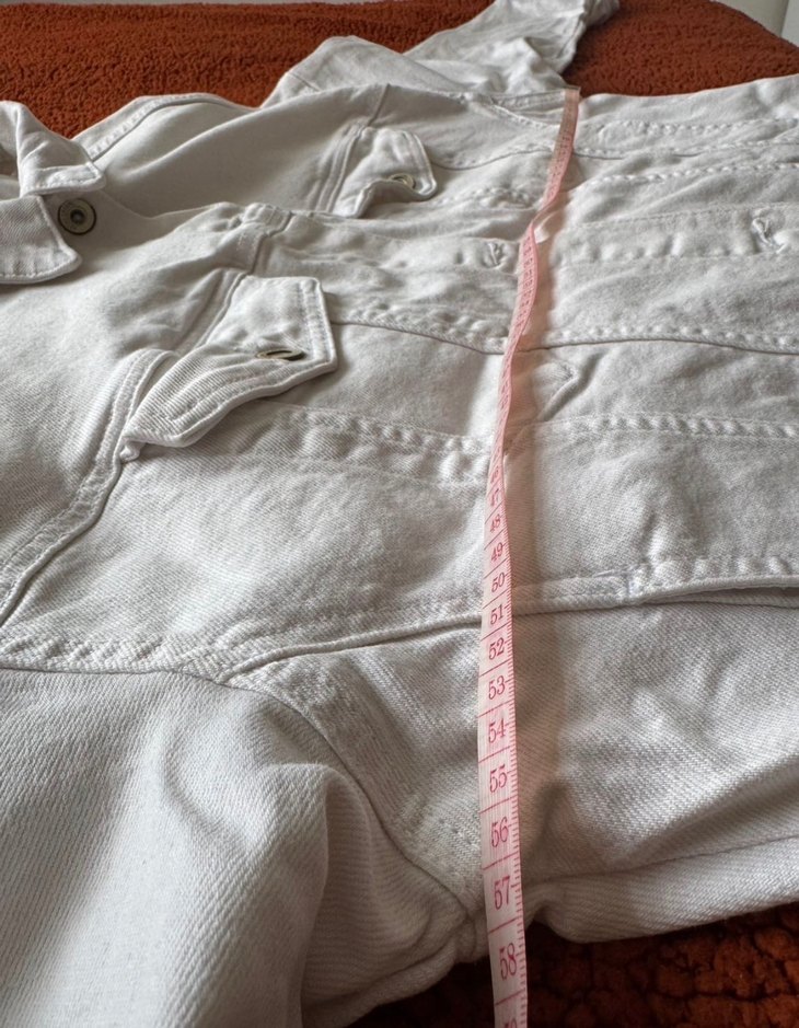 Nakışlı Beyaz Kadın Denim Ceket - Görsel 5