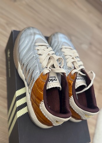 Kadın Metalik Gümüş ve Kahverengi Spor Ayakkabı - Görsel 2