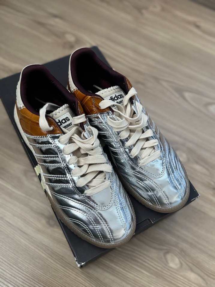 Kadın Metalik Gümüş ve Kahverengi Spor Ayakkabı - Görsel 5