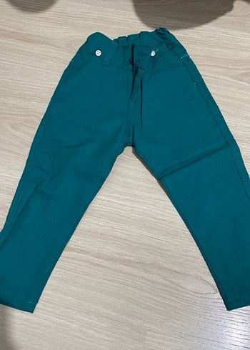 Diğer Yesil Dugmeli Erkek Cocuk Pantolonu