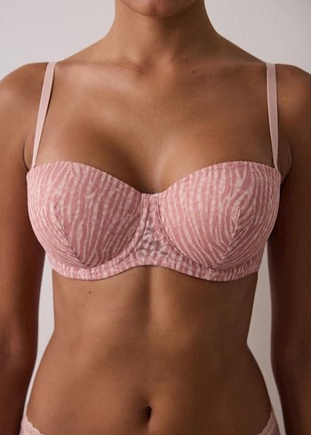 Pembe Zebra Desenli Bohem Sütyen - Görsel 3