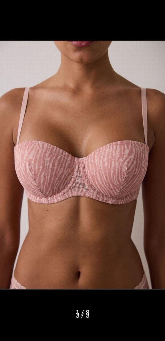 Pembe Zebra Desenli Bohem Sütyen - Görsel 3