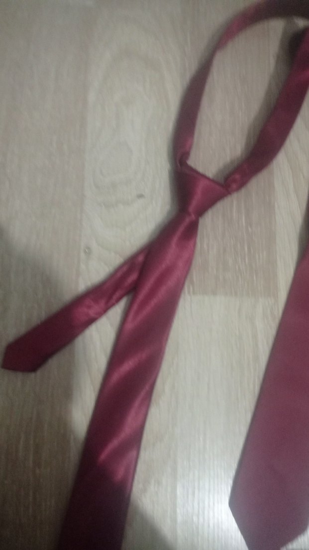 Bordo Parlak Erkek Kravat - Görsel 3