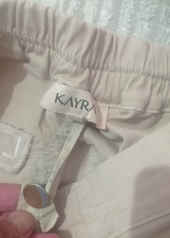 Bej Kadın Pamuk Kumaş Pantolon - Görsel 5