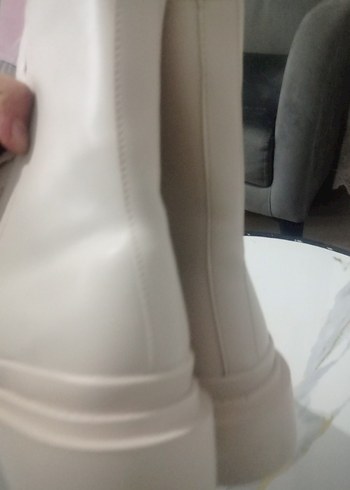 Beyaz Stiletto Topuklu Kadın Bot - Görsel 7