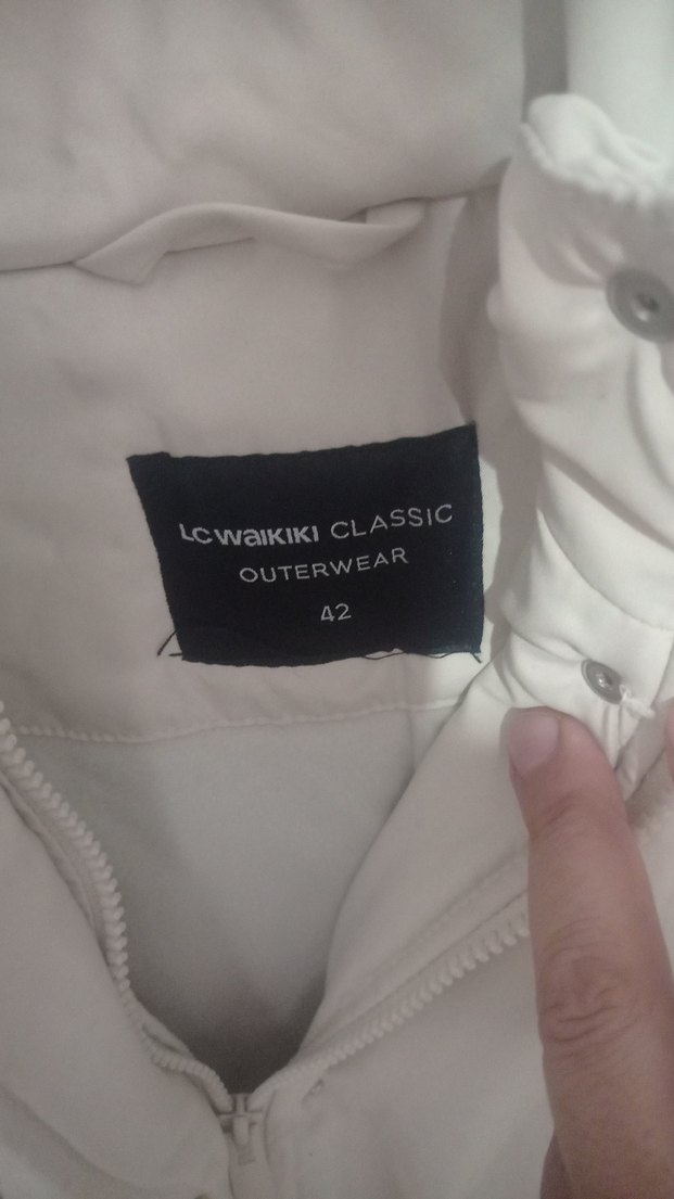 sifir i Beyaz Midi Kadın Mont - Görsel 4