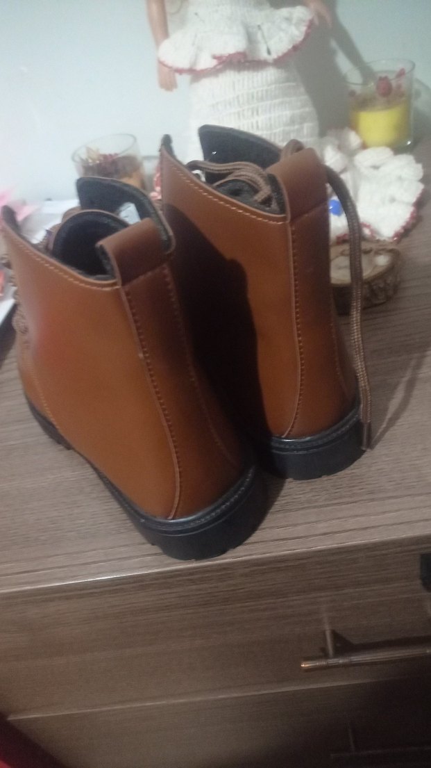 sifirKahverengi Deri bayan bot - Görsel 4