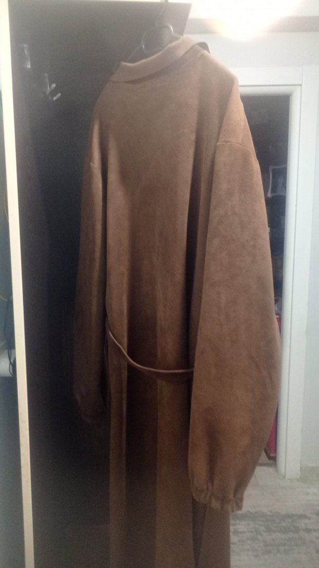 bayan süet trenckot - Görsel 3