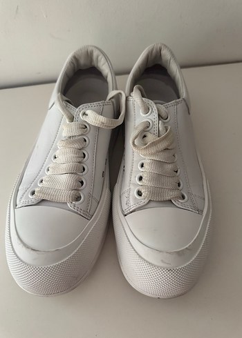 Kadın Beyaz Minimalist Platform Spor Ayakkabı