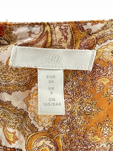 36 Beden sarı Renk H&M Kısa Elbise %70 İndirimli.