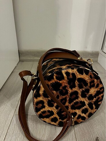 Leopar teker çanta - Görsel 2