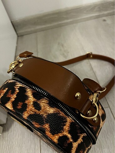 Leopar teker çanta - Görsel 5