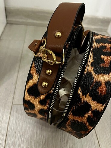 Leopar teker çanta - Görsel 4
