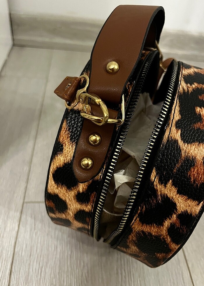 Leopar teker çanta - Görsel 4