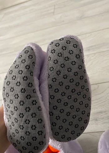 Nakışlı Mor Kız Çocuk Sıcak panduf - Görsel 3