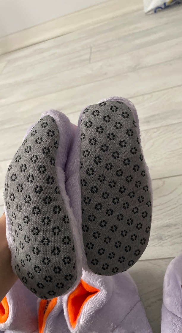 Nakışlı Mor Kız Çocuk Sıcak panduf - Görsel 3