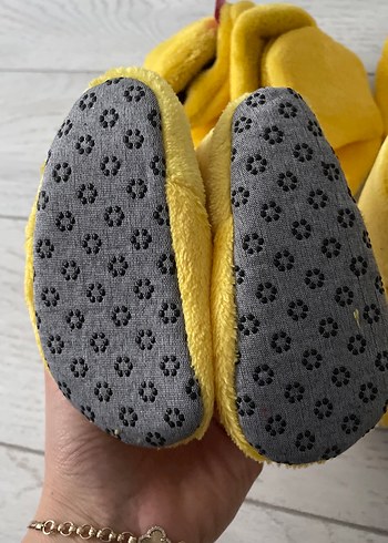 Çocuk Sarı Nakışlı Sıcak panduf - Görsel 4