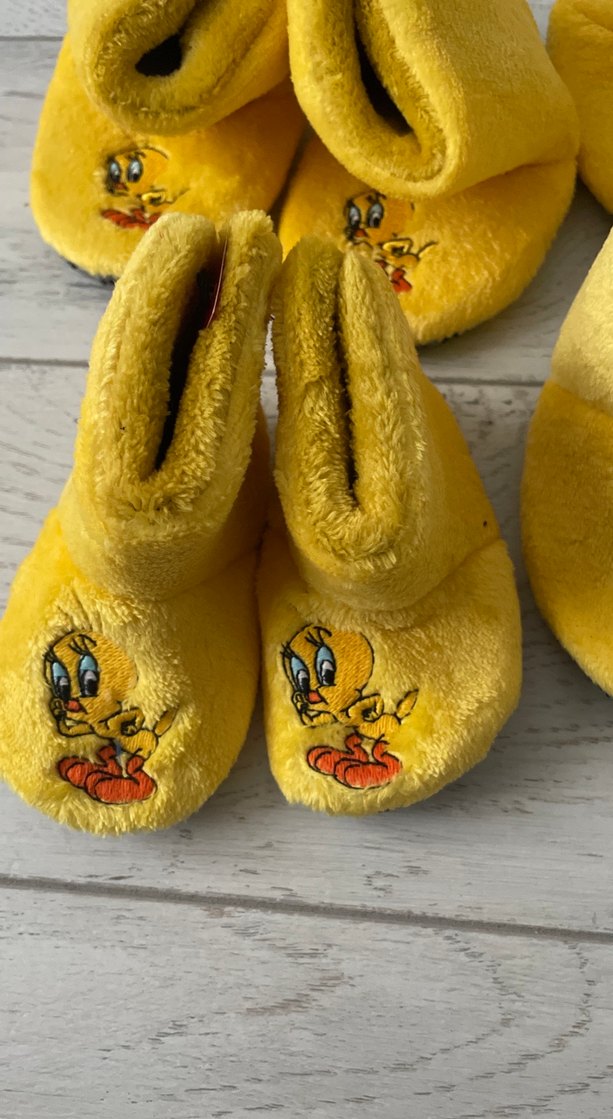 Çocuk Sarı Nakışlı Sıcak panduf - Görsel 3