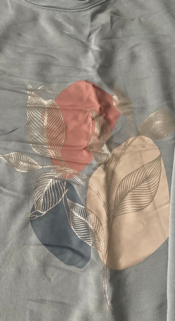 Gri Baskılı uzun badi - Görsel 2