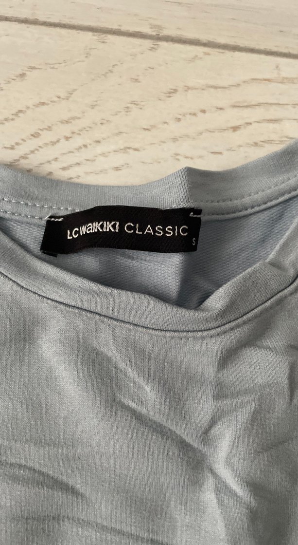 Gri Baskılı uzun badi - Görsel 3