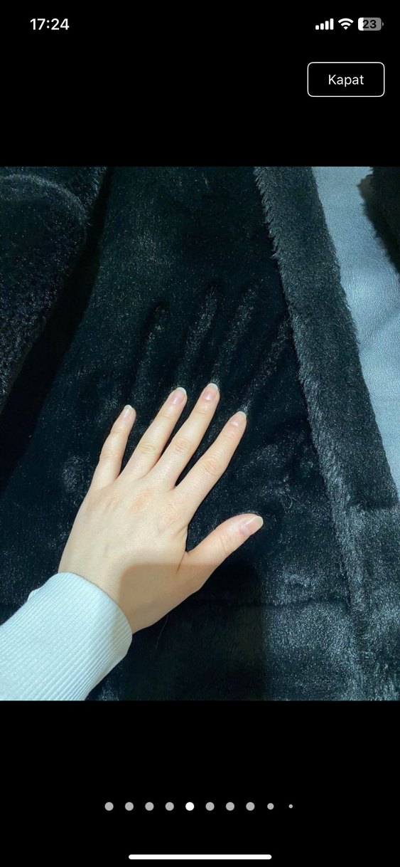 Siyah Deri Kürklü Biker Ceket - Görsel 4