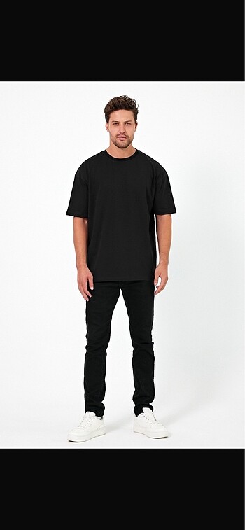 Basic Oversize Siyah Tshirt