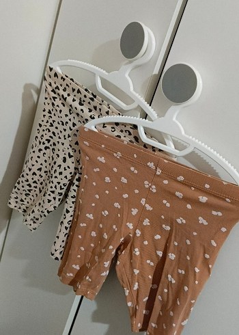 H&M Çocuk Taytları, Açık Bej Tonlarında ikili set