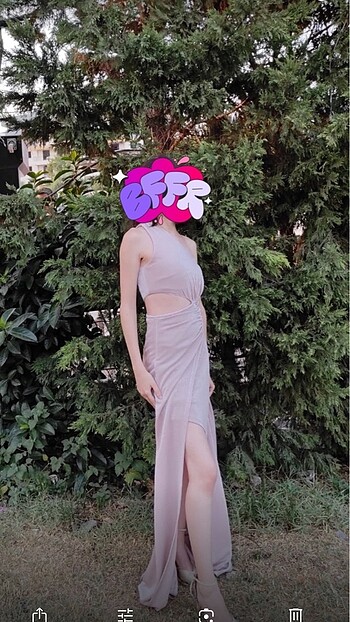 Trendyolmilla pudra abiye elbise
