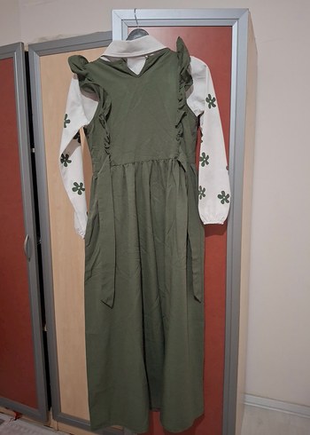 Beyaz Çiçek Baskılı Keten Gömlek - Görsel 4