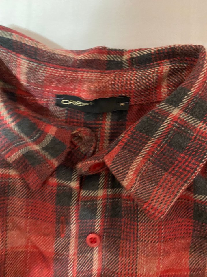 Kadın Kırmızı Ekose Gömlek - Görsel 2