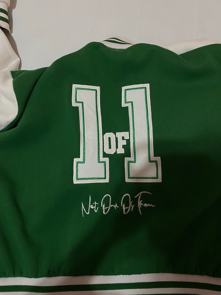 Düğmeli Yeşil Kadın Bomber Ceket - Görsel 2