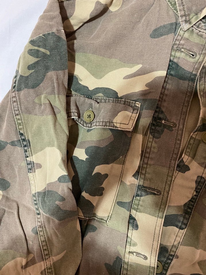 Kadın Kamuflaj Düğmeli Ceket - Görsel 3