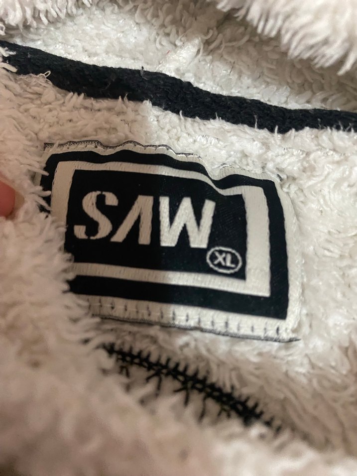 Kapüşonlu, Kabarık Baskılı Beyaz Sweatshirt - Görsel 2