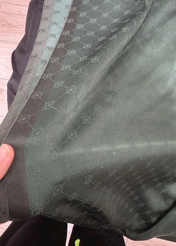 Kadın Haki İpek Şal - Görsel 4