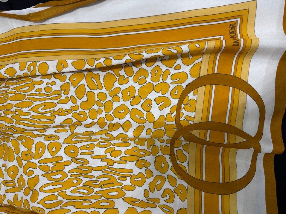 Zincir Detaylı Sarı Kadın şal - Görsel 2