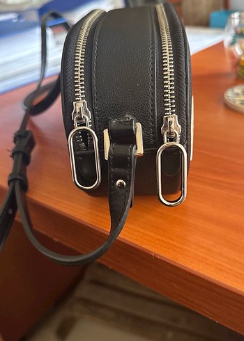 Karl Lagerfeld Siyah Deri Biker Çapraz Çanta - Görsel 7