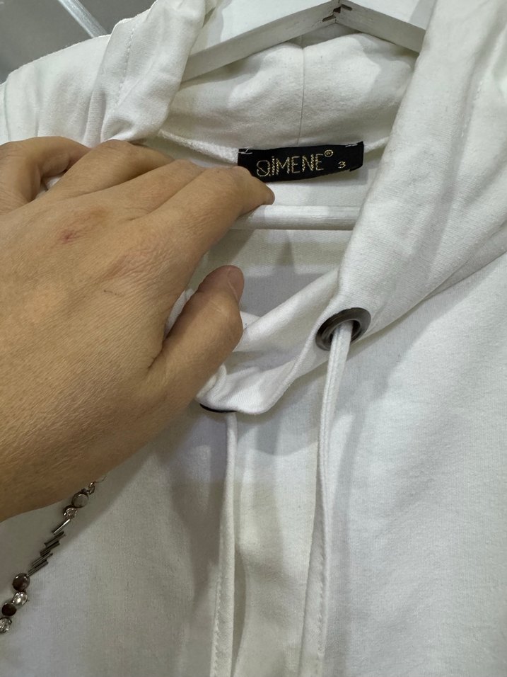 Kadın Beyaz Rahat Kesim Eşofman takımı - Görsel 3