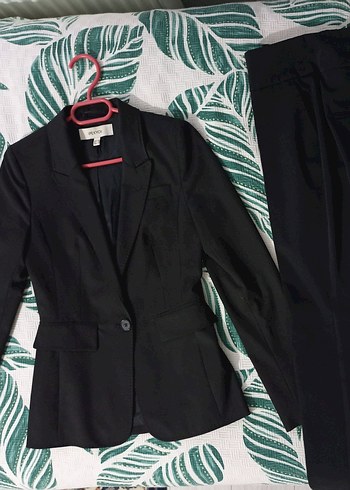 Düğmeli Siyah Kadın Blazer Ceket takımı - Görsel 11