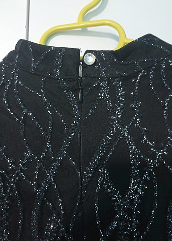 Siyah Uzun Kollu Uzun Abiye - Görsel 10