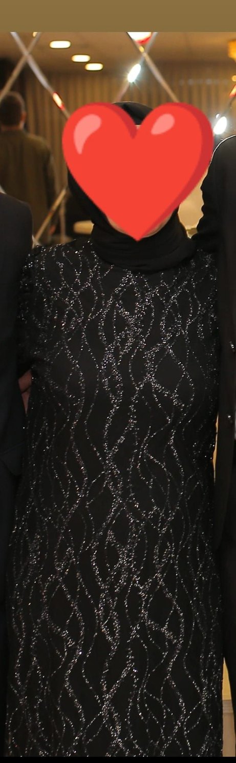 Siyah Uzun Kollu Uzun Abiye - Görsel 5