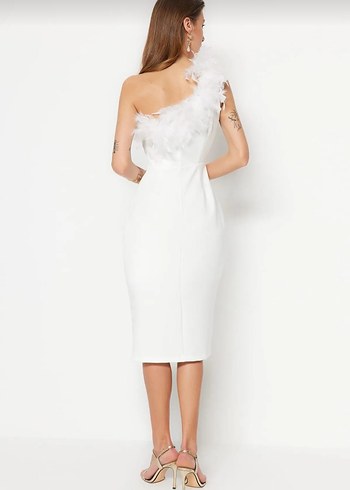 nikah/nişan şık midi abiye elbise - Görsel 4