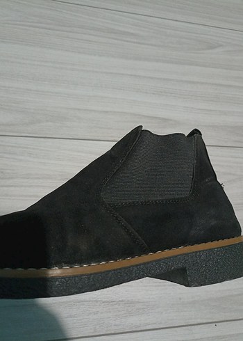 Erkek  Siyah Süet Dolgu Topuklu Bot - Görsel 7